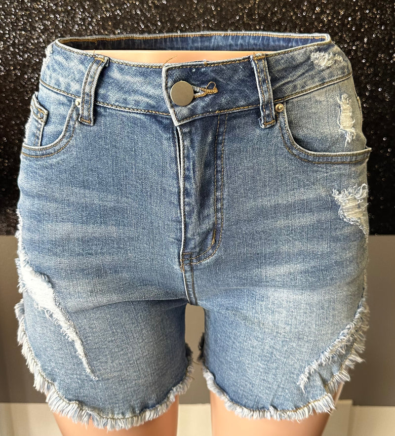 Ripped Jean shorts