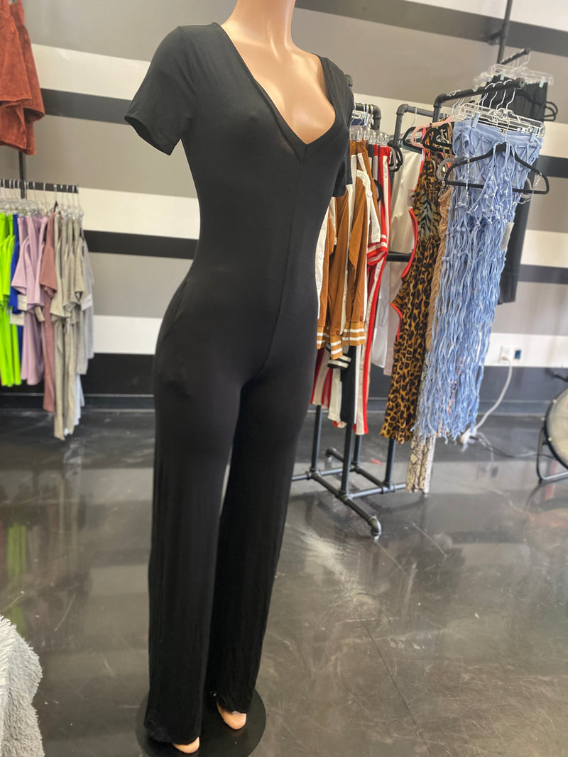 V Neck Jumpsuit - WaistLESS Couturing