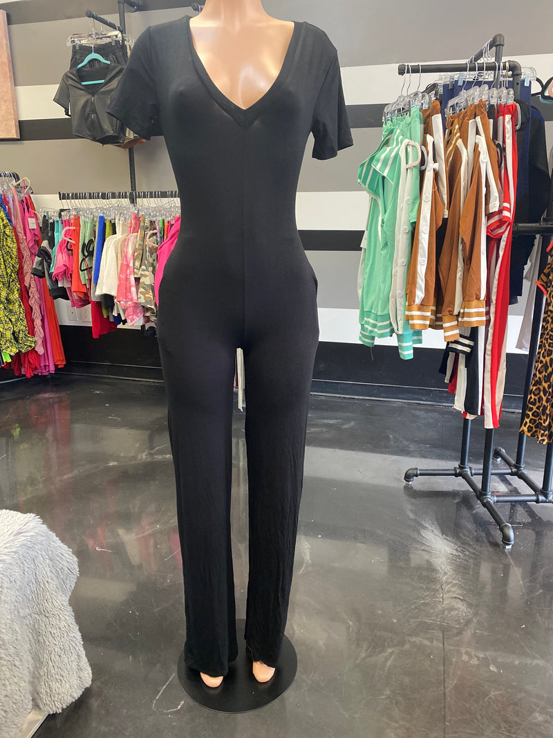 V Neck Jumpsuit - WaistLESS Couturing