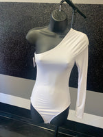 White One Shoulder Body Suit - WaistLESS Couturing