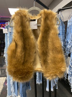 Brown Fur Vest - WaistLESS Couturing