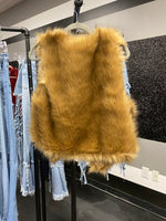 Brown Fur Vest - WaistLESS Couturing